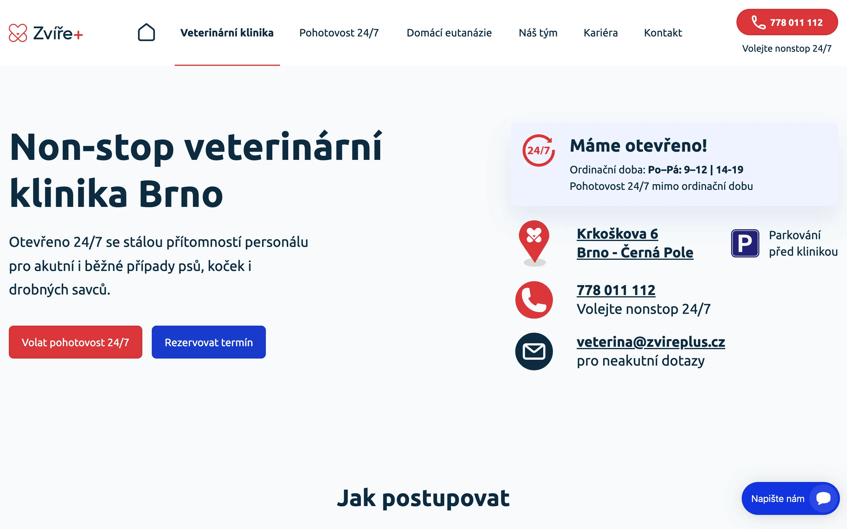 Náhled webu nebo aplikace Zvíře+